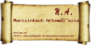 Marczinkech Artemíszia névjegykártya